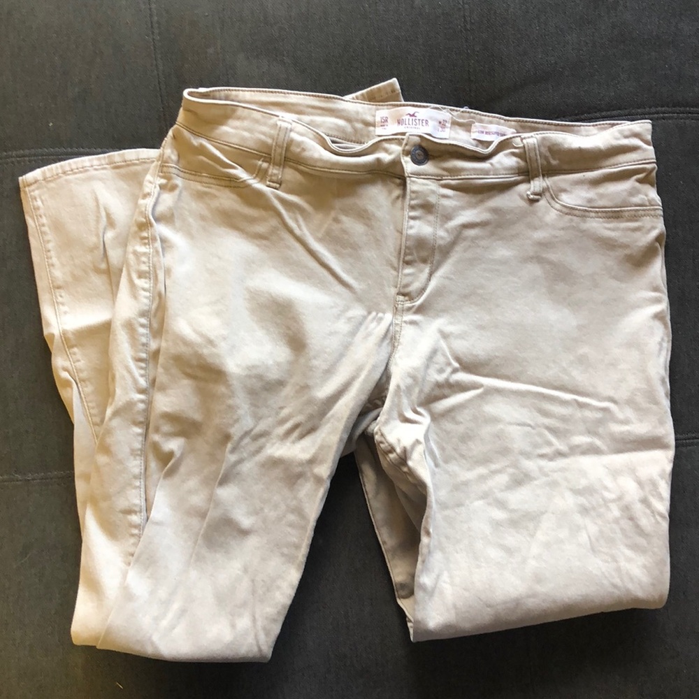 Hollister Khaki Low Rise Super Skinny Jeans